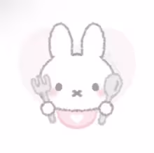 白いウサギのキャラクターイラスト 
